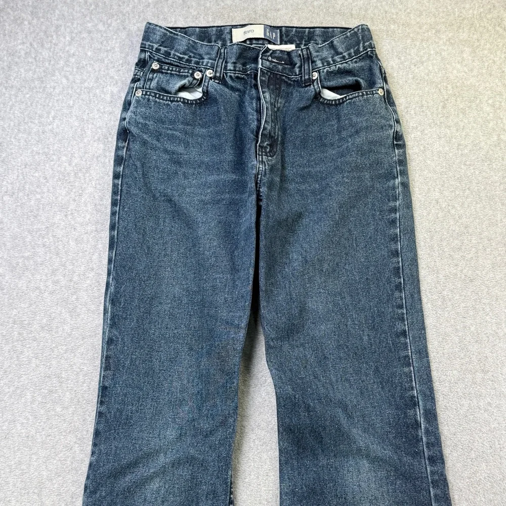 GAP Kids Flare Jeans 14 Regular Blue Denim‎ Glitter Hem Y2K Style